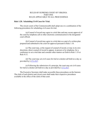 Virginia Rules of The Court | PDF | Legal Services Industry | Industries