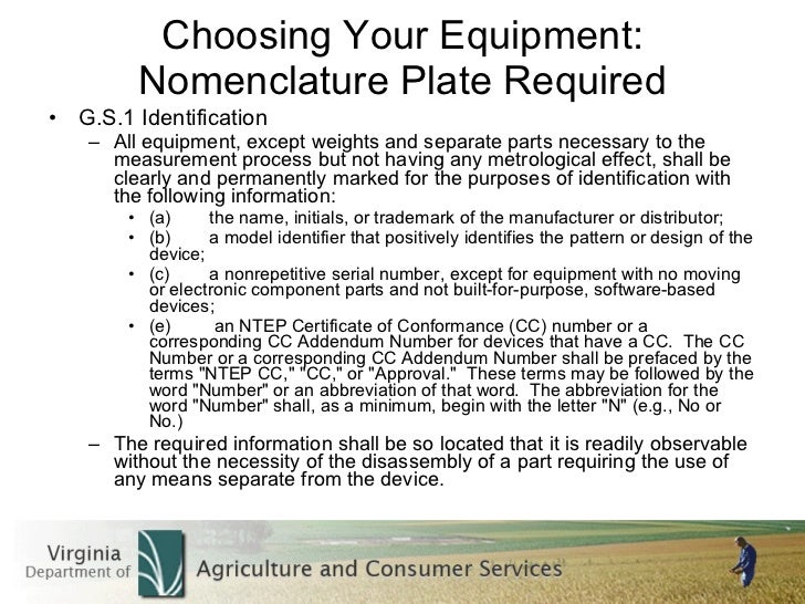 Virginia weights and measures regulations