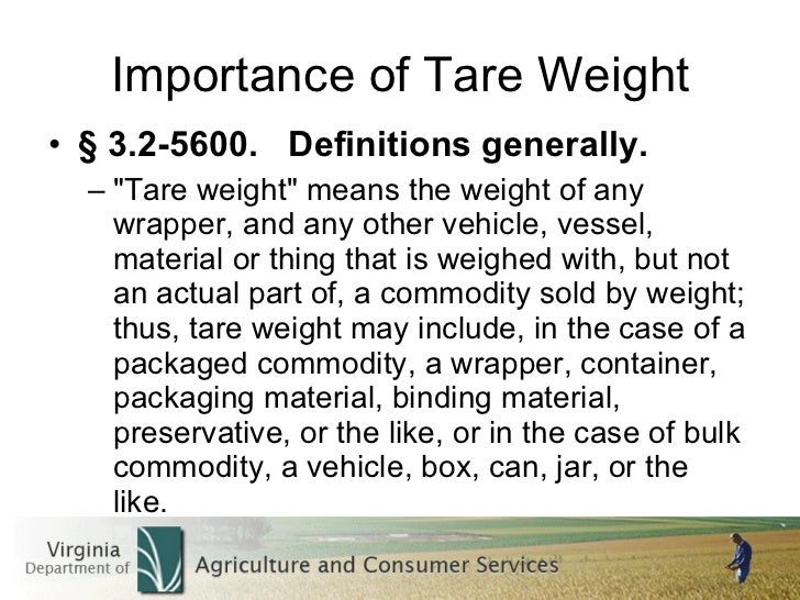 Virginia weights and measures regulations