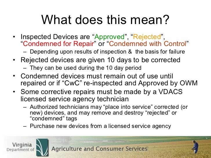 Virginia weights and measures regulations