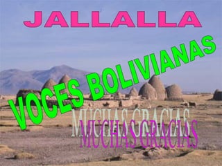 JALLALLA VOCES BOLIVIANAS MUCHAS GRACIAS