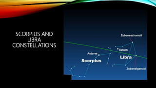 SCORPIUS AND
LIBRA
CONSTELLATIONS
 