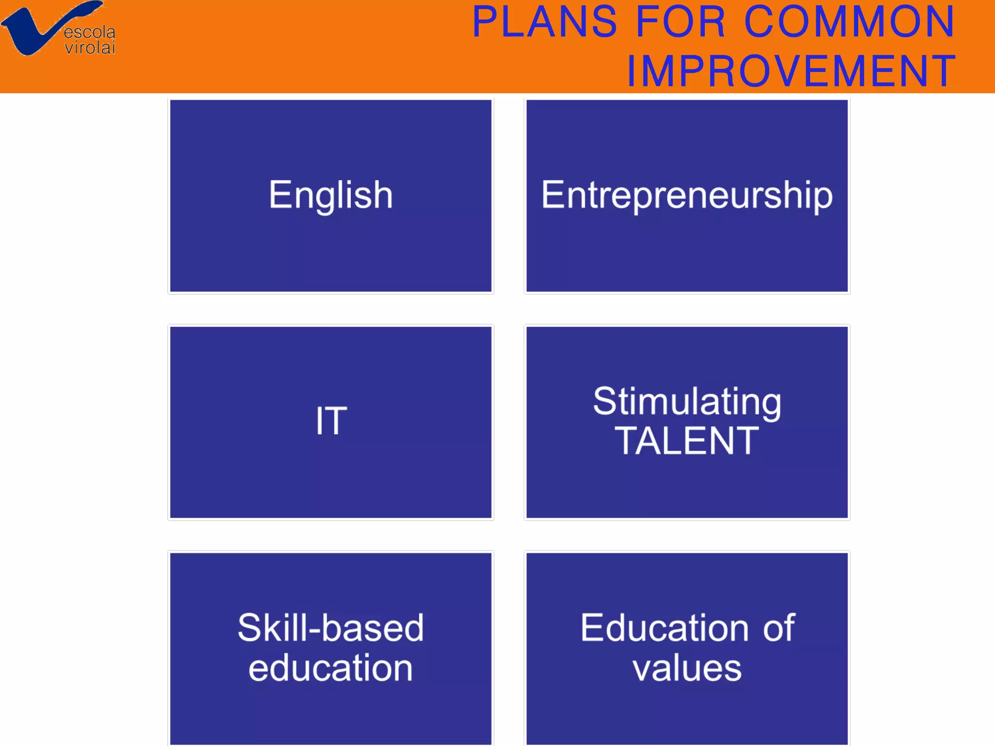 PLANS FOR COMMON
IMPROVEMENT

 