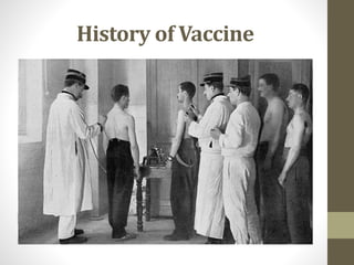 History of Vaccine
 
