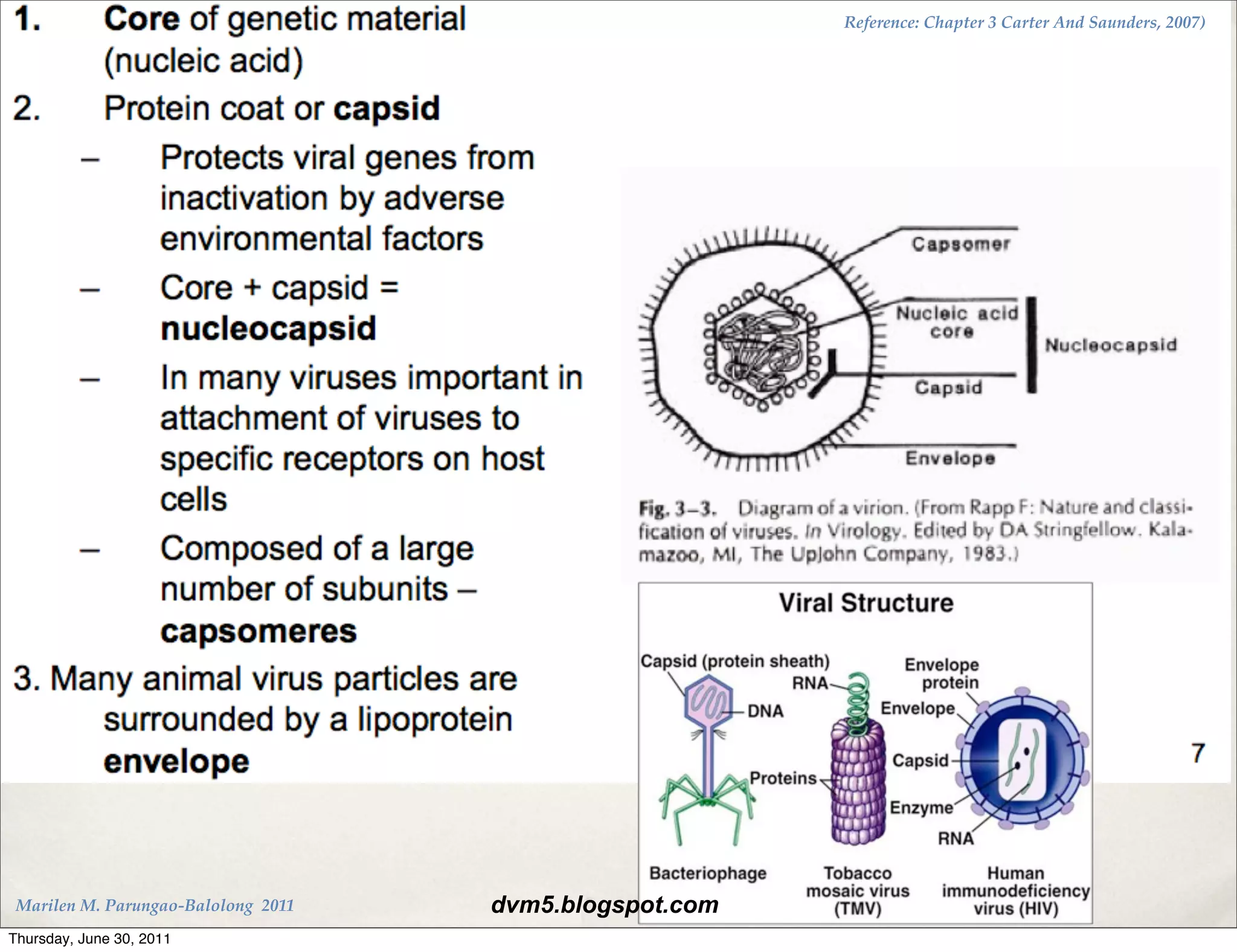 Reference: Chapter 3 Carter And Saunders, 2007)




 Marilen M. Parungao-Balolong 2011   dvm5.blogspot.com
Thursday, June 30, 2011
 