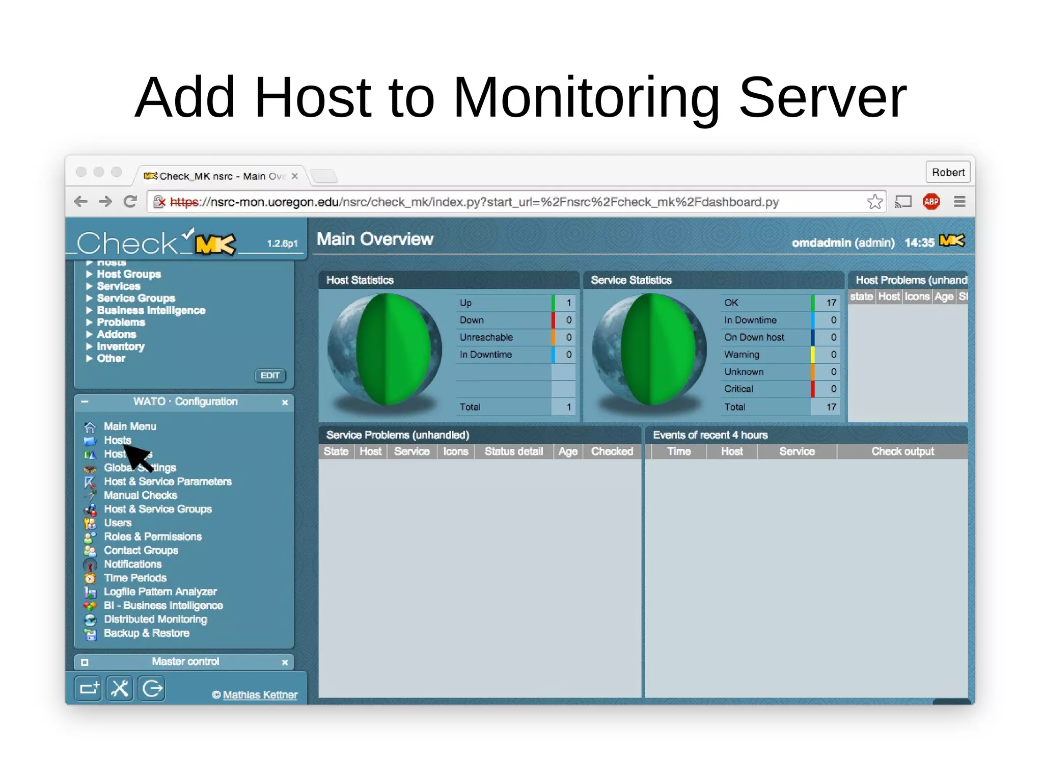 Add Host to Monitoring Server
 