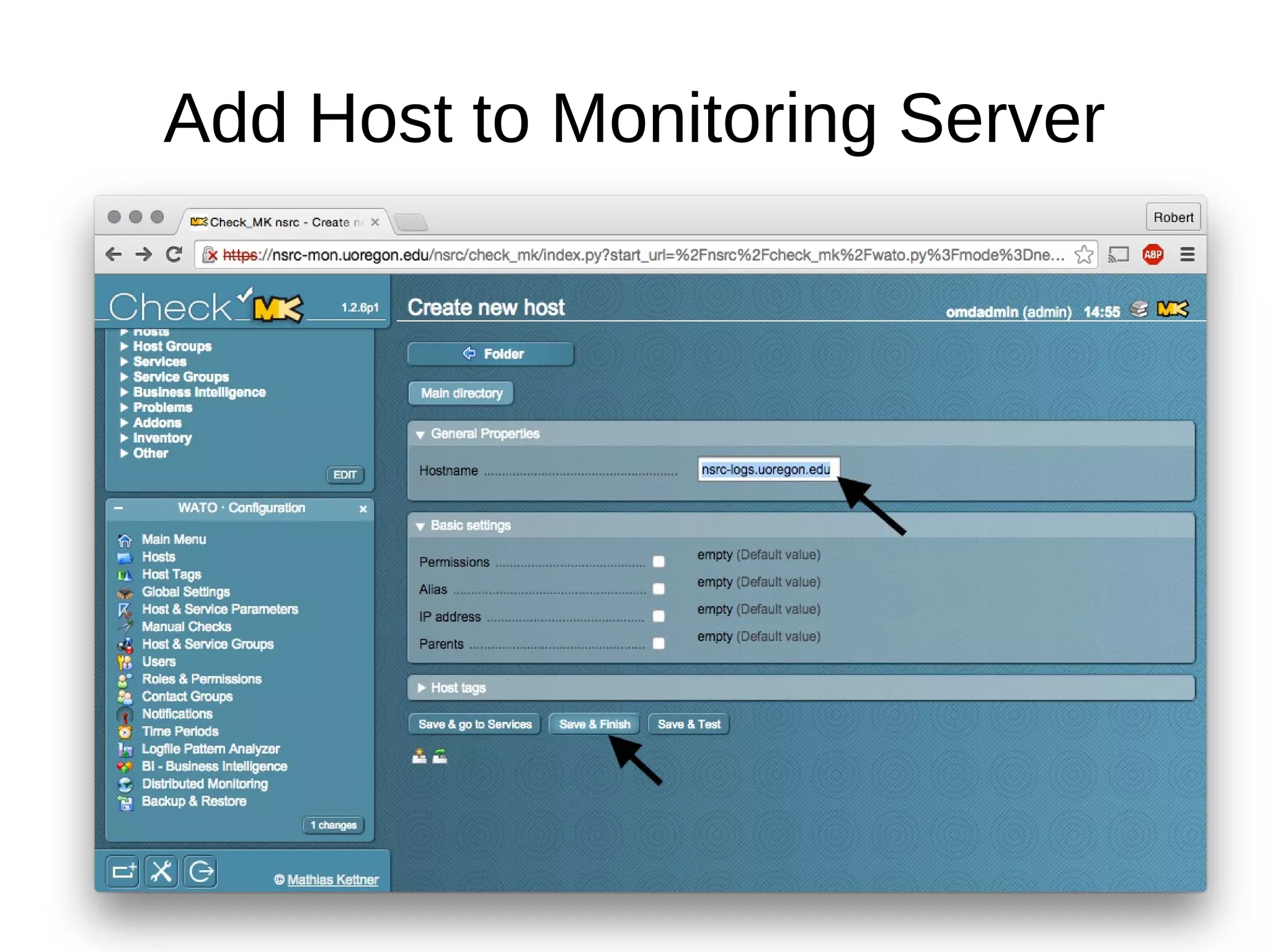 Add Host to Monitoring Server
 