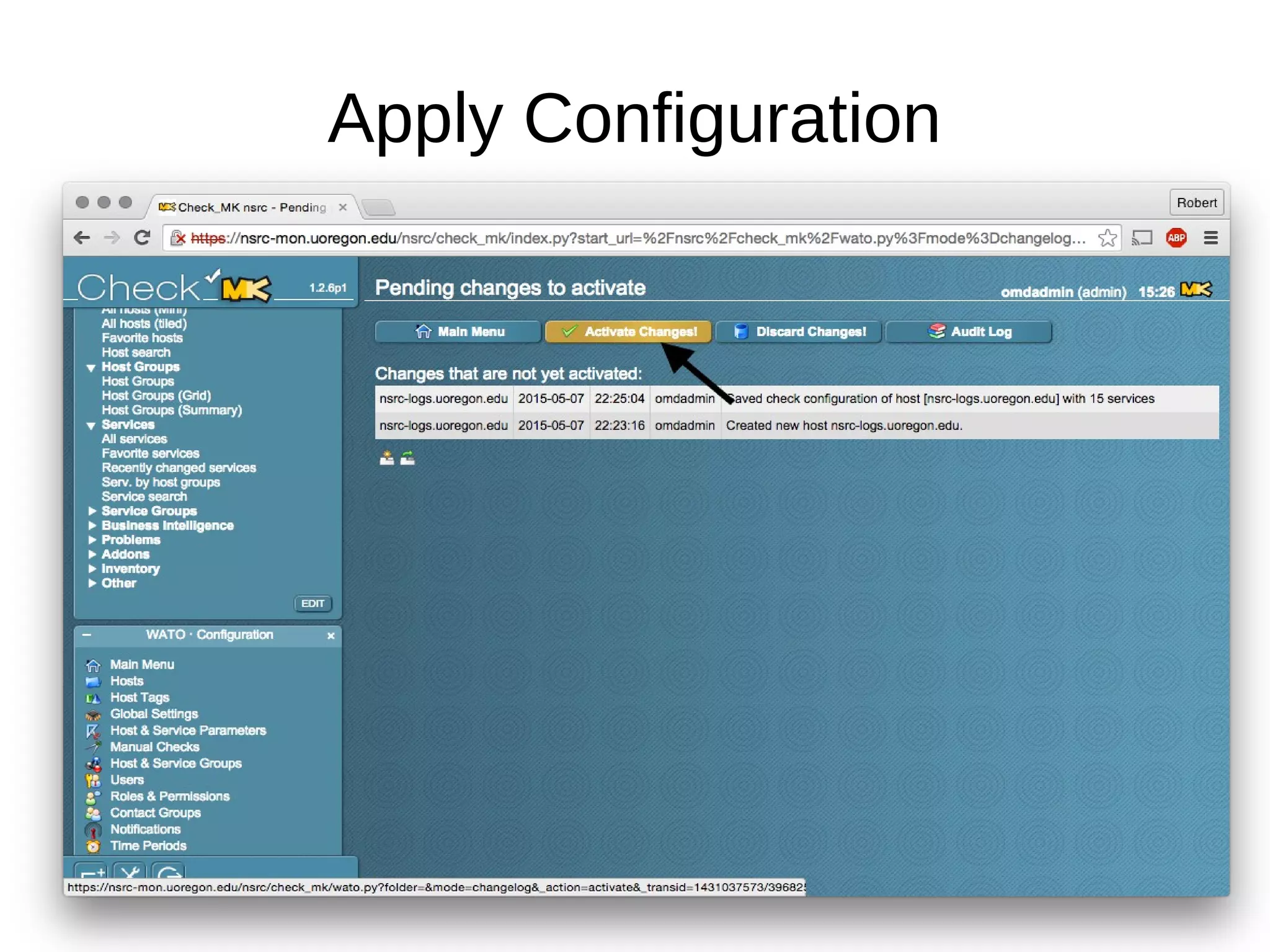 Apply Configuration
 