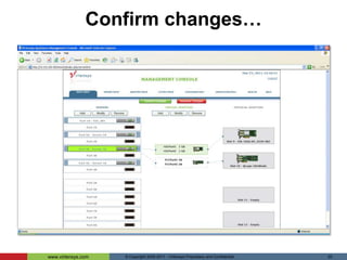 A fewer number of high powered interfaces are virtualized within the Virtensys IOV Appliance