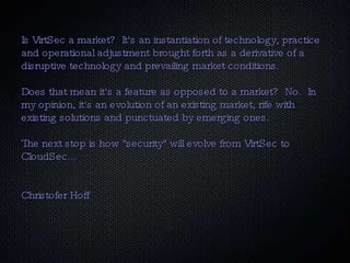 The core Virtual Infrastructure is open 