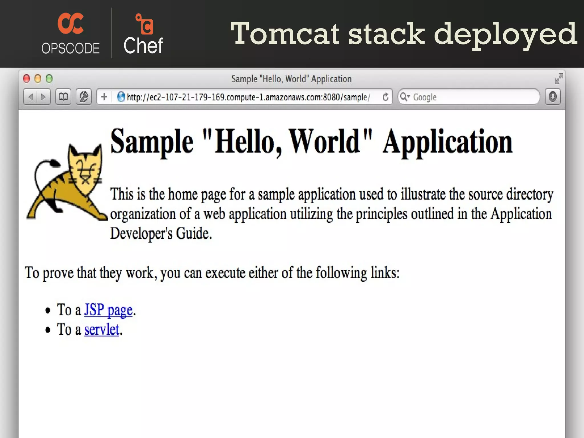 Tomcat stack deployed 