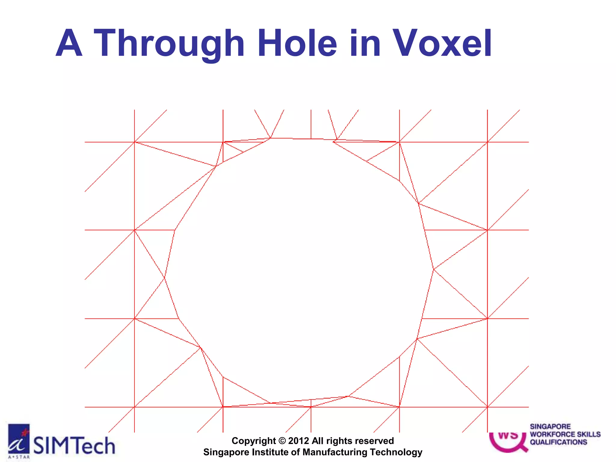 Copyright © 2012 All rights reserved
Singapore Institute of Manufacturing Technology
A Through Hole in Voxel
 