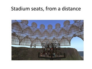 Stadium seats, from a distance
 