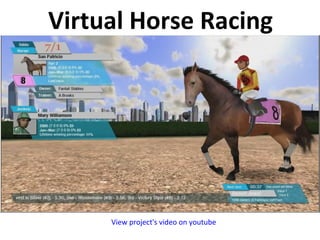 Virtual Horse Racing  View project's video on youtube 