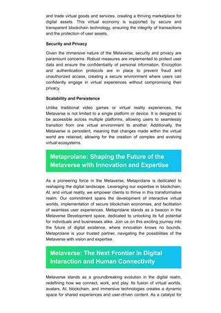 Metaverse 101: Understanding the Virtual Reality Realm | PDF