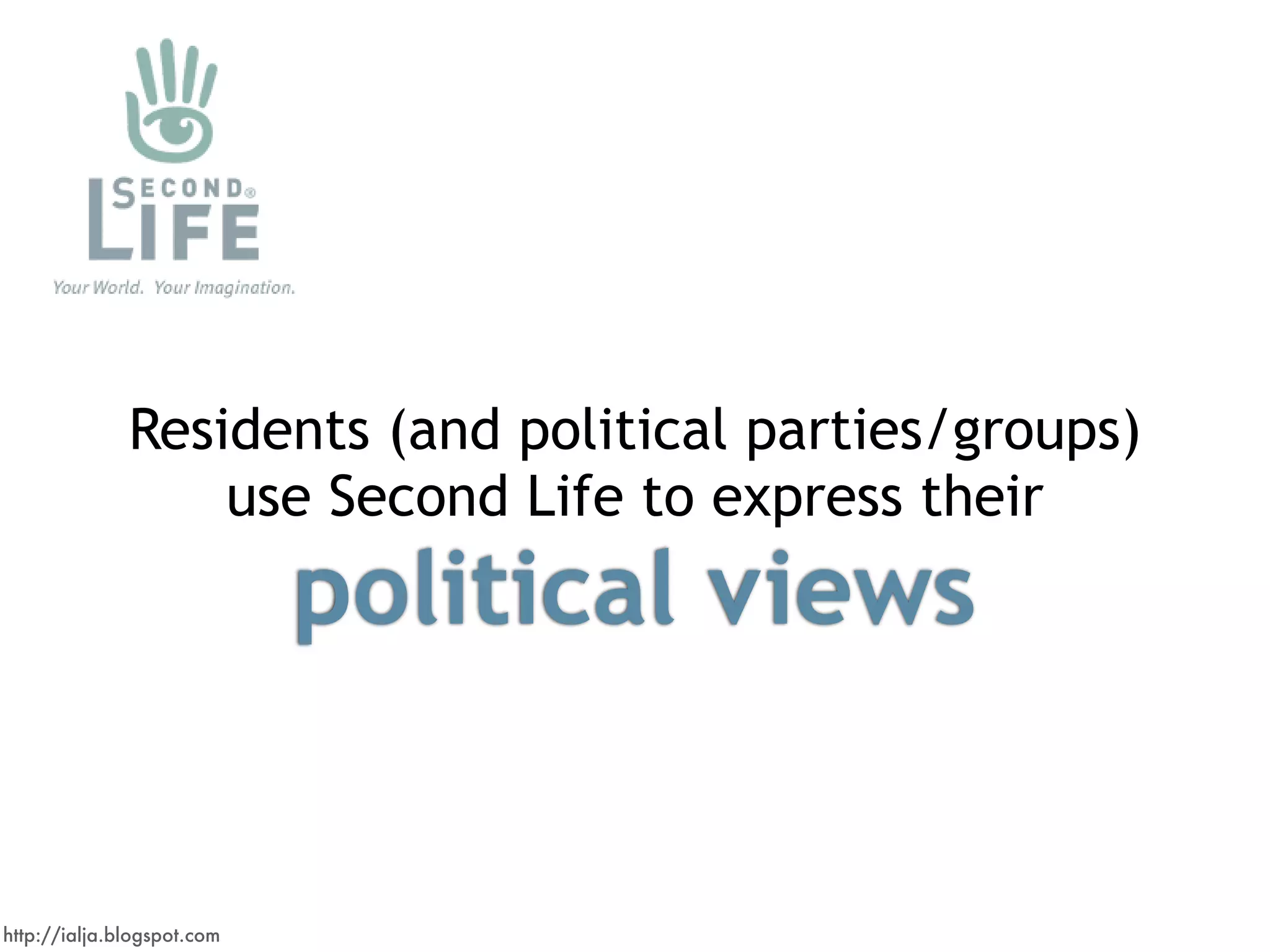 Virtual Worlds Introduction: Second Life and Beyond