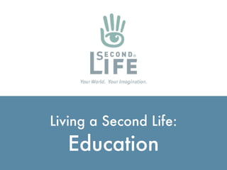 Living a Second Life:
                              Education
http://ialja.blogspot.com
