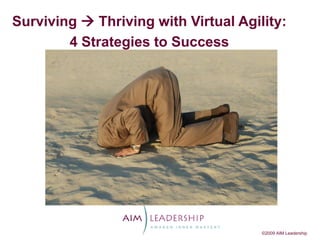 Surviving  Thriving with Virtual Agility:
        4 Strategies to Success




                                      ©2009 AIM Leadership
 