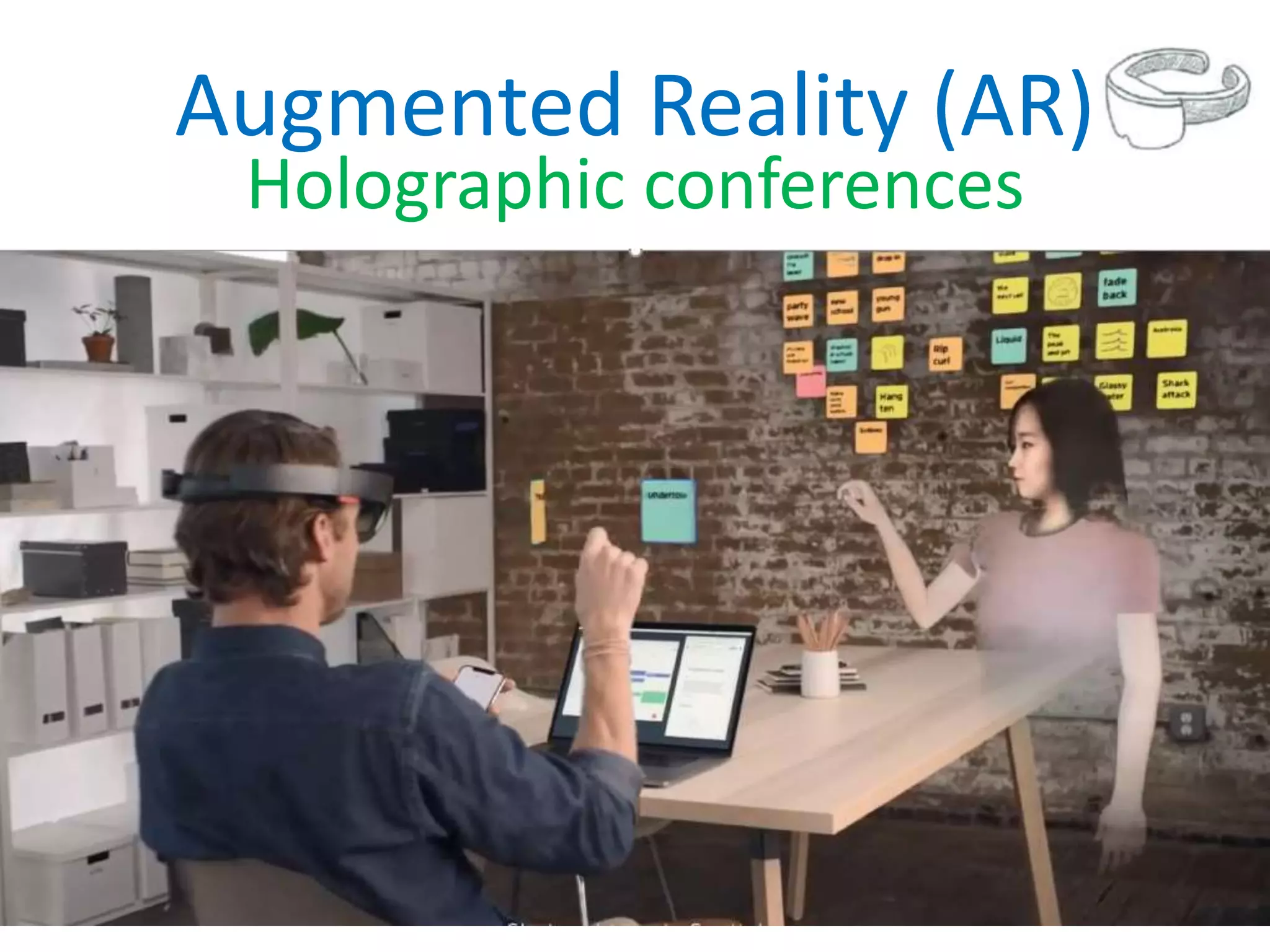 Augmented Reality (AR)
Holographic conferences
 