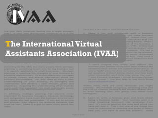 The International Virtual Assistants Association (IVAA)