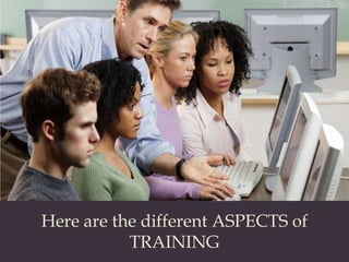 Here are the different ASPECTS of TRAINING