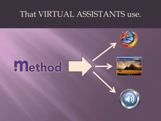 That VIRTUAL ASSISTANTS use. 