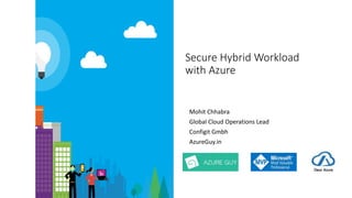 Secure Hybrid Workload
with Azure
Mohit Chhabra
Global Cloud Operations Lead
Configit Gmbh
AzureGuy.in
 