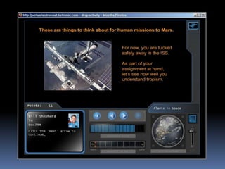 Virtual Astronaut   Plantsinspace