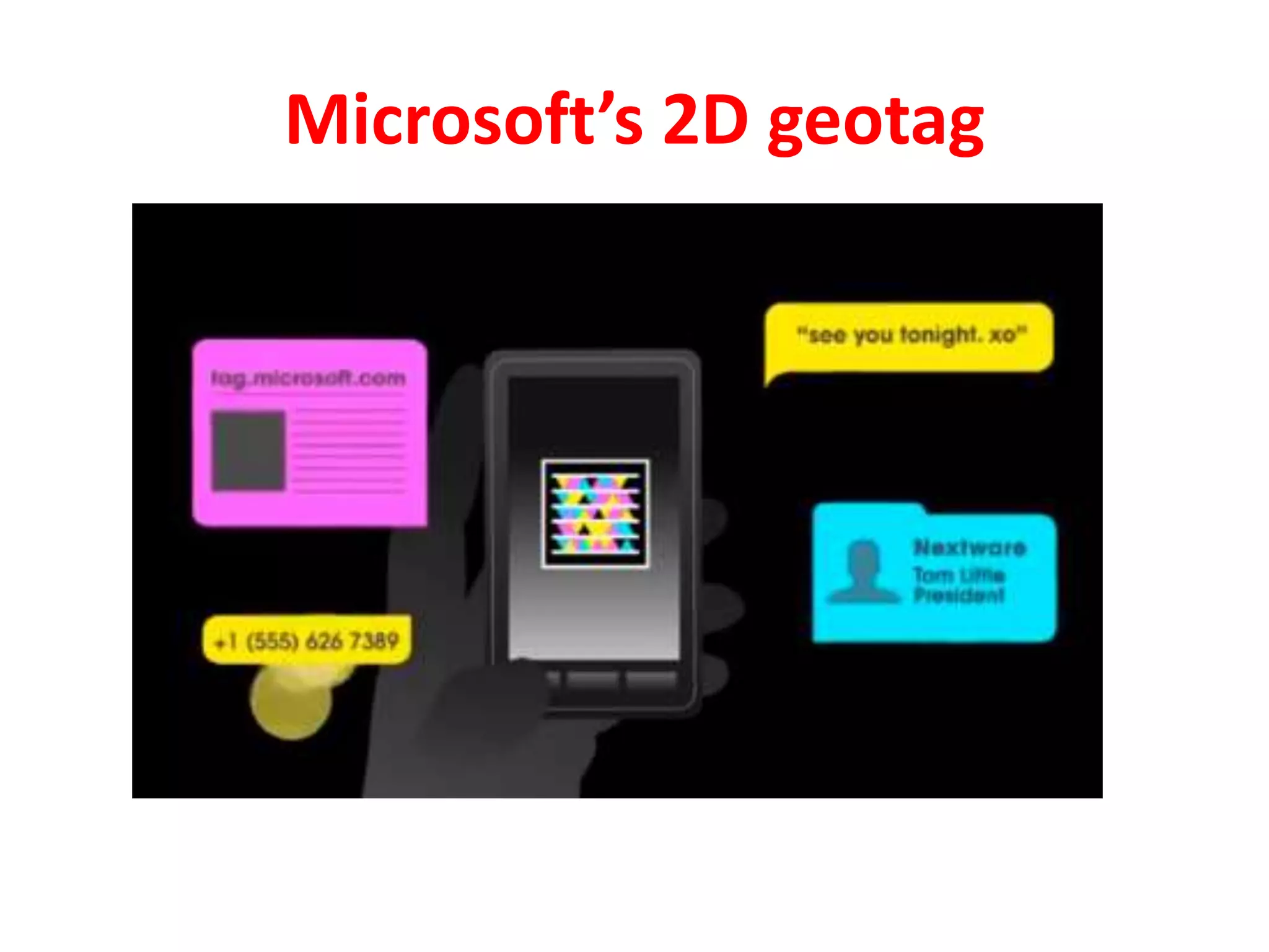 Microsoft’s 2D geotag
 