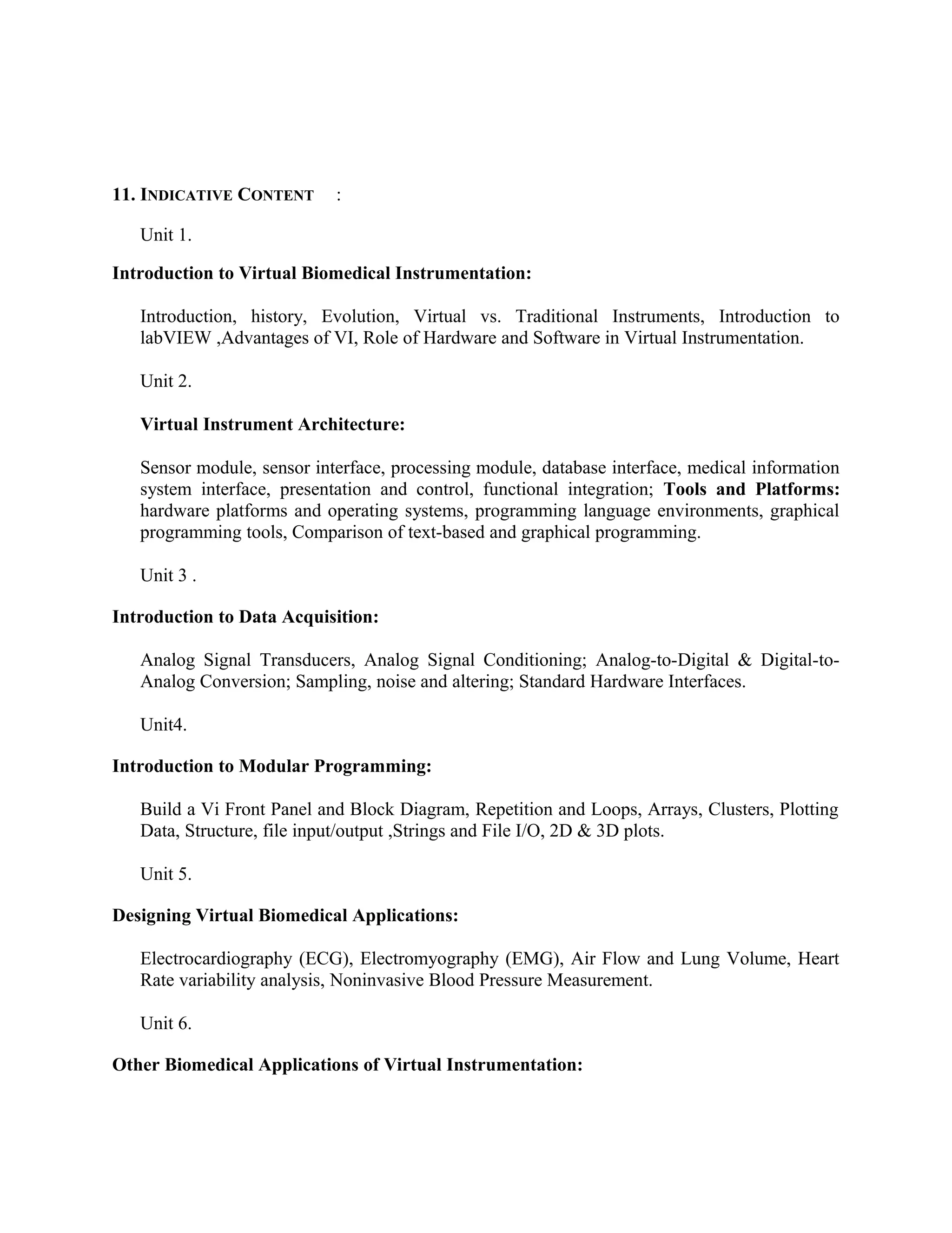 Virtual biomedical instrumentation | DOC