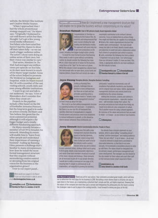 Virtual Board advice to Filmmaker regarding Management Structures 