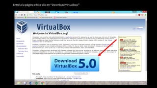 Entré a la página e hice clic en “Download Virtualbox”
 