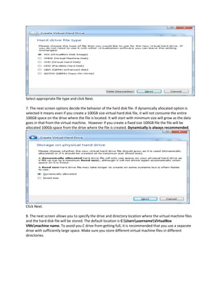 Virtual box new_machine_creation | PDF