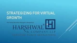 STRATEGIZING FOR VIRTUAL
GROWTH
The Virtual Business Manager's Perspective
 