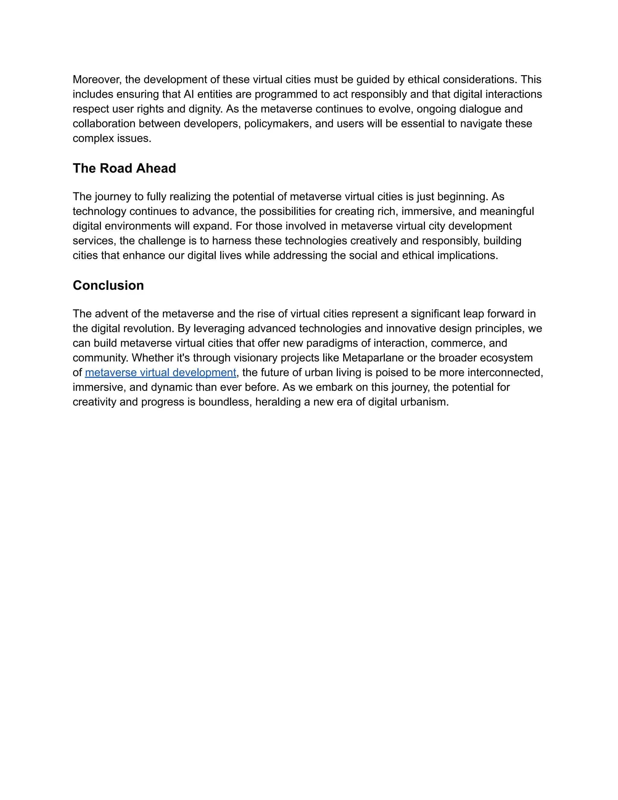 Exploring the Future: The Rise of Metaverse Virtual Cities | PDF