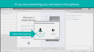 If you are presenting you will need a microphone
Select Microphone
 