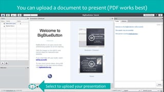 You can upload a document to present (PDF works best)
Select to upload your presentation
 