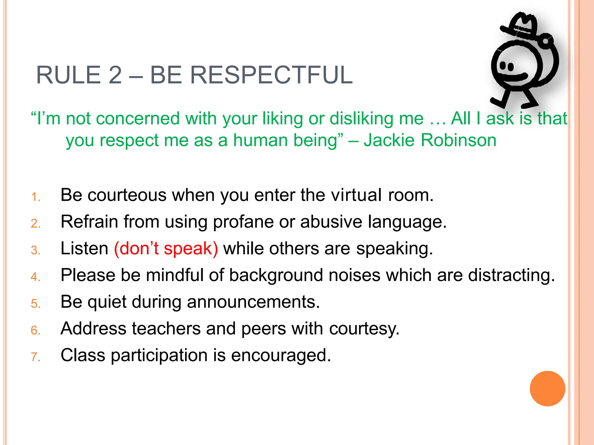 Virtual Classroom Rules PowerPoint Presentation | PPT