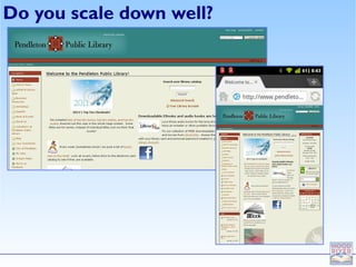 Do you scale down well?
 