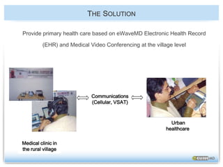 India, National Rural Health Mission (NRHM)“In India in 2009-10 the Federal government has increased the support for NRHM, which aims to improve the availability and access to quality healthcare for people living in remote areas from Budget estimate of Rs.12,070 crore (US $2.7B) by Rs.2,057 crore (US $462M)”China, New Rural Cooperative Medical Scheme (NRCMS)“Funding for NRCMS is provided by central and local governments on a per capita basis (CNY20 in 2003, CNY80 in 2009) and rural residents contribute a fixed amount on a voluntary basis (CNY10 in 2003, CNY20 in 2009).”UN Millennium Development Goals The UN and WHO are implementing variety of projects for strengthening rural healthcare project around the globe in order to mean the UN MDG. THEMARKETS 
