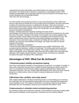 Virtual Design and Construction (VDC) in AEC Key Benefits, Challenges ...