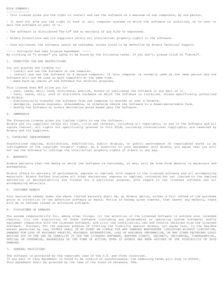 EULA SUMMARY:
-------------
- This license gives you the right to install and use the software on a maximum of two computers, by one person.

- It does not give you the right to rent or sell computer systems on which the software is installed, or to rent or
sell the software or part of it.

- The software is distributed "as-is" and no warranty of any kind is expressed.

- Atomix Productions and its suppliers retain all intellectual property rights in the software.

- Once activated, the software cannot be refunded, unless found to be defective by Atomix Technical Support.

----- VirtualDJ End User License Agreement -----
By clicking on "I accept" you agree to be bound by the following terms. If you don't, please click on "cancel".

1.   PERMITTED USE AND RESTRICTIONS

You are granted one license to:
  - install and use the Software on one computer.
  - install and use the Software on a second computer, if this computer is normally used by the same person and the
Software will not be used on both computers at the same time.
  - make back-up copies of the Software for archival purposes.

This license does NOT allow you to:
  - rent, lease, sell, lend, distribute, publish, bundle or sublicense the Software or any part of it.
  - rent, lease, sell, lend or distribute hardware on which the Software is installed, unless specifically authorized
by Atomix.
  - electronically transfer the Software from one computer to another or over a network.
  - decompile, reverse engineer, disassemble, or otherwise reduce the Software to a human-perceivable form.
  - modify the Software or create derivative works based upon the Software.

2.   OWNERSHIP

The foregoing license gives you limited rights to use the Software.
Atomix and its suppliers retain all right, title and interest, including all copyrights, in and to the Software and all
copies thereof. All rights not specifically granted in this EULA, including International Copyrights, are reserved by
Atomix and its suppliers.

3. COPYRIGHT INFRINGEMENT

Unauthorized copying, distribution, modification, public display, or public performance of copyrighted works is an
infringement of the copyright holders' rights. As a condition to your agreement with Atomix, you agree that you will
not use the Software to infringe the intellectual property rights of others in any way.

4.   WARRANTY

Atomix warrants that the media on which the Software is furnished, if any, will be free from defects in materials and
workmanship.

Atomix offers no warranty of performance, express or implied, with regard to the licensed software and all accompanying
materials. Atomix further disclaims all other warranties, express or implied, including but not limited to the implied
warranties of merchantability and fitness for a particular purpose, with regard to the licensed software and all
accompanying materials.

5.   CUSTOMER REMEDY

Your exclusive remedy under the above limited warranty shall be, at Atomix option, either a full refund of the purchase
price or correction of the defective software or media. Notice is hereby given however, that absent any defects, there
will be no refunds issued on activated software.

6.   DISCLAIMER OF DAMAGES

You assume responsibility for, among other things, (i) the selection of the Licensed Software to achieve your intended
results, (ii) the acquisition of other software (including any programming or operating system software) and/or
equipment compatible with the Licensed Software, and (iii) the installation, use and results obtained from the Licensed
Software. Further, for the express purpose of limiting the liability against Atomix, you agree that, to the maximum
extent permitted by law, ATOMIX SHALL IN NO EVENT BE LIABLE FOR ANY DAMAGES WHATSOEVER (INCLUDING WITHOUT LIMITATION,
DAMAGES FOR LOSS OF BUSINESS PROFITS, BUSINESS INTERRUPTION, LOSS OF BUSINESS INFORMATION, OR ANY OTHER PECUNIARY LOSS)
ARISING OUT OF THE USE OR INABILITY TO USE THE LICENSED SOFTWARE, WHETHER DIRECT, INDIRECT, INCIDENTAL, CONSEQUENTIAL,
SPECIAL OR OTHERWISE, REGARDLESS OF THE FORM OF ACTION, EVEN IF ATOMIX HAS BEEN ADVISED OF THE POSSIBILITY OF SUCH
DAMAGES.

7.   GENERAL PROVISIONS

The software is protected by the copyright laws of the U.S. and other countries.
If any part of this agreement is found to be invalid or unenforceable, the remaining terms will stay in effect.
This agreement shall be governed by the laws of the state of Delaware, USA.
 