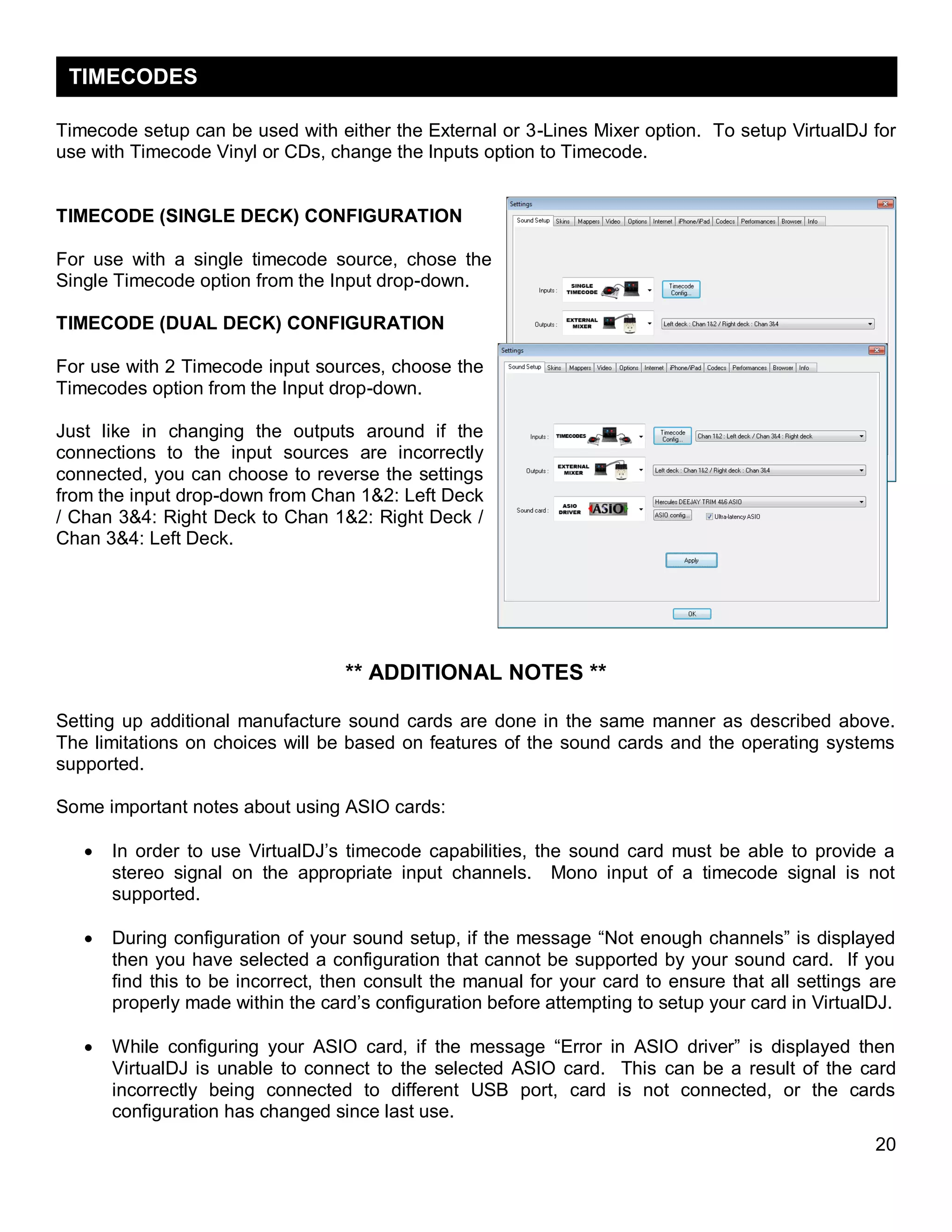 Source Connect Timecode Virtual dj 7 audio setup guide | PDF