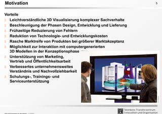 Steinbeis-Transferzentrum
Innovation und Organisation
5Motivation
Virtual Engineering in der Praxis - © STZio
Vorteile
 L...