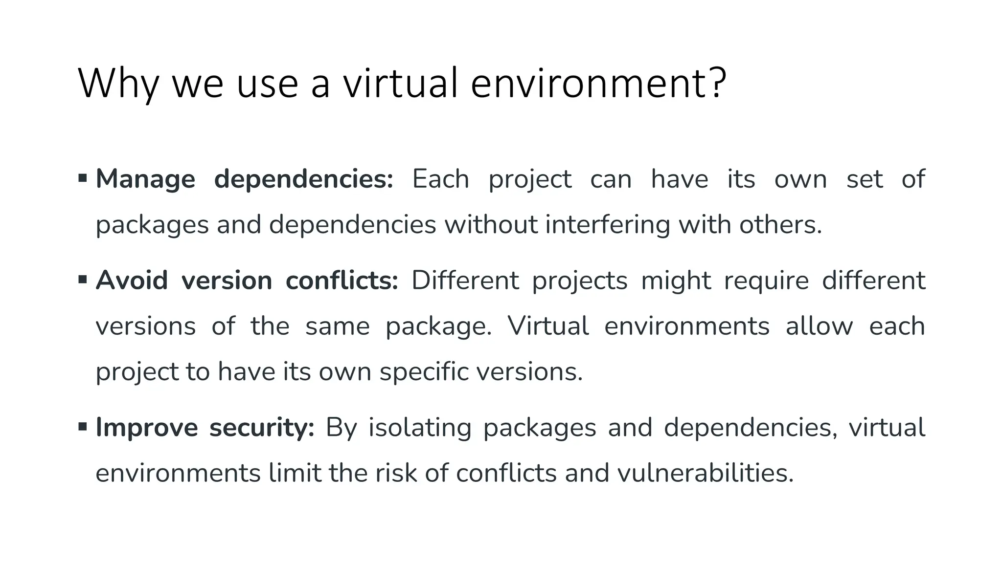Virtual environment in python on windows / linux os | PPT
