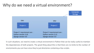 Virtual environment in python on windows / linux os | PPT