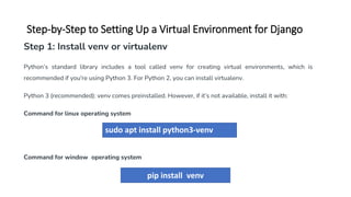 Virtual environment in python on windows / linux os | PPT