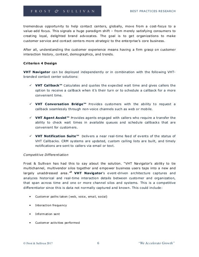 Virtual Hold Technology Award Write Up