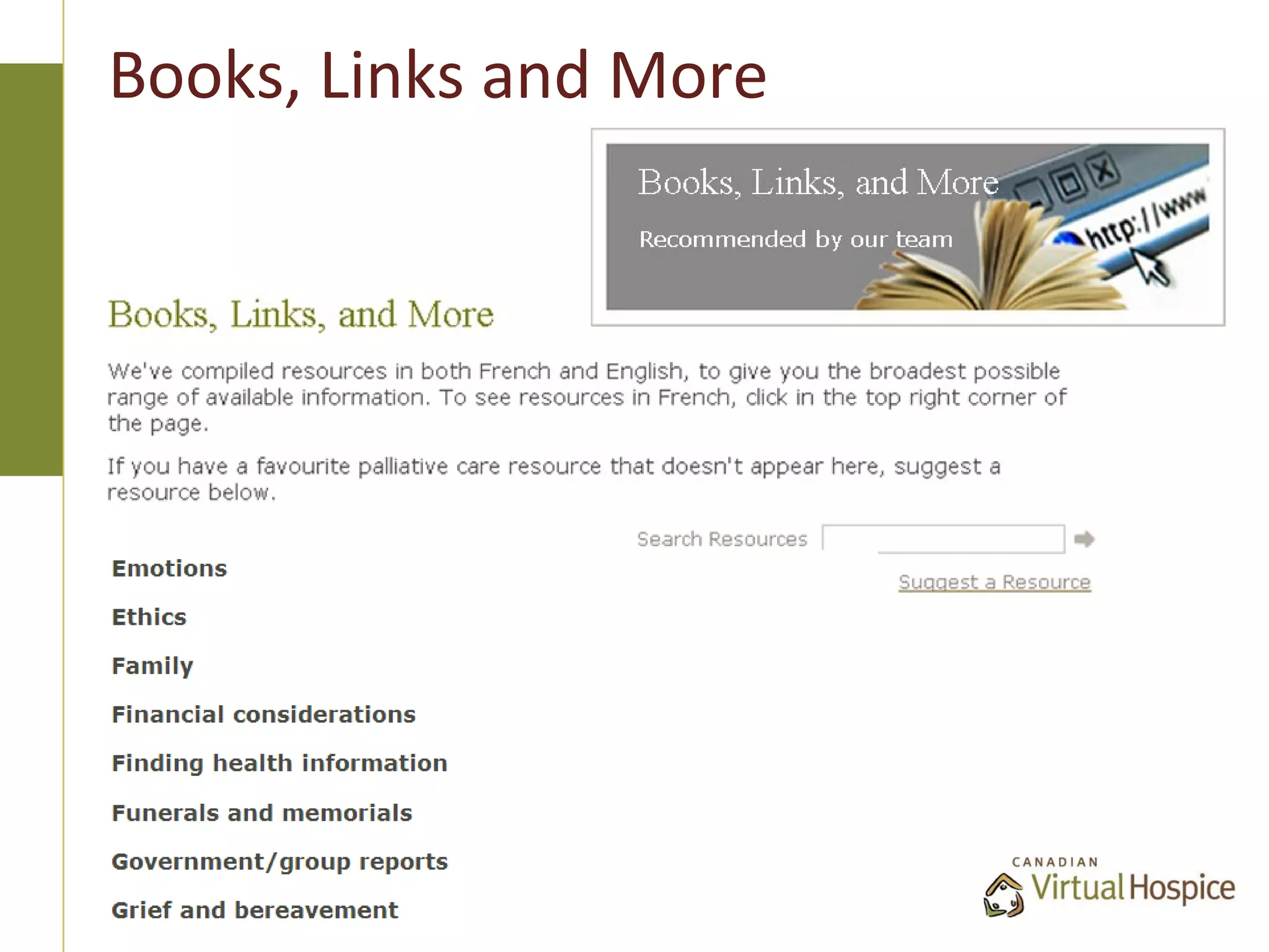 Books, Links and More
 