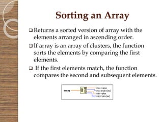 Sort Algorithm Labview Virtual instrumentation (LabVIEW) | PPTX